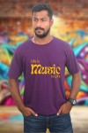 Yellow Life Is Music Classic Fit Dark Purple