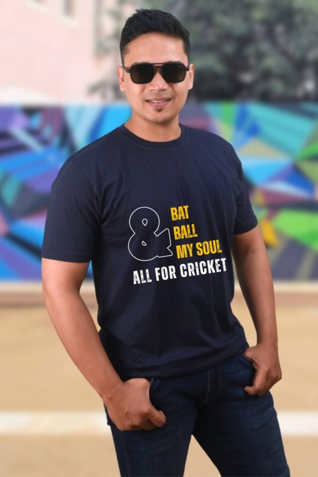 Bat Ball My Soul Classic Fit Navy Blue