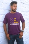 Bat Ball My Soul Classic Fit Dark Purple
