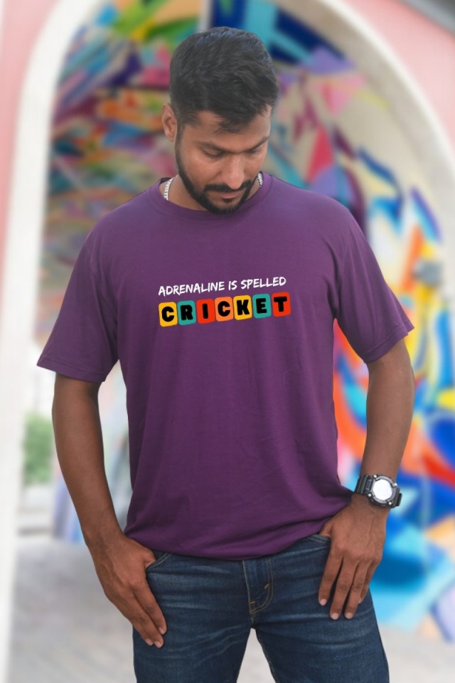 Adrenaline Is Spelled CRICKET Classic Fit Dark Purple