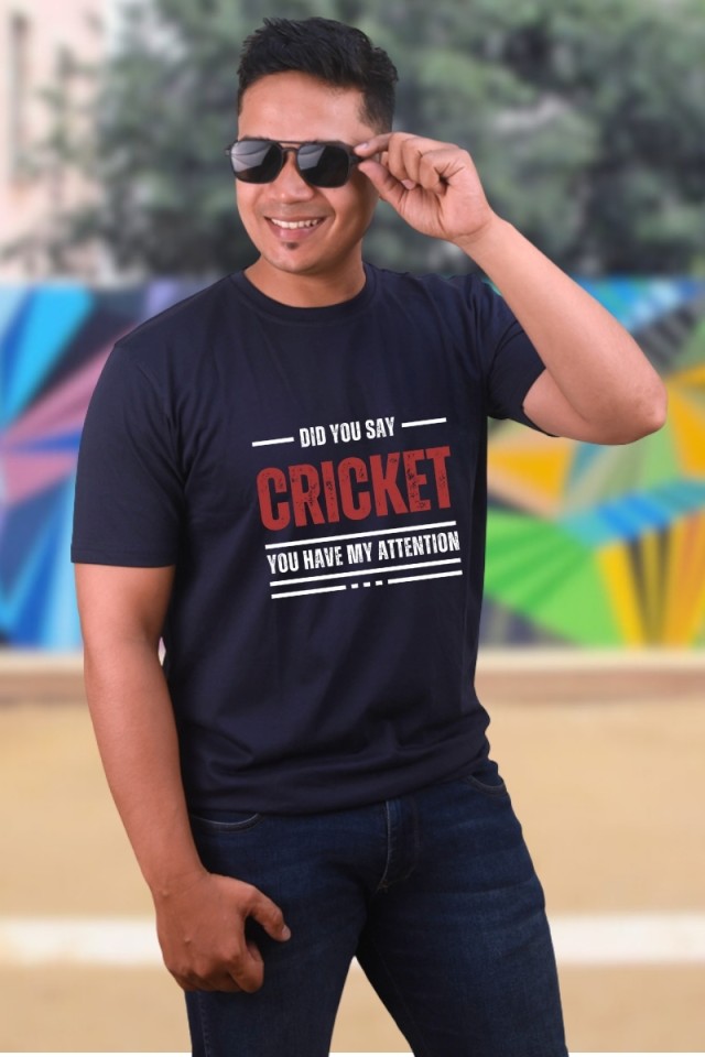 Did You Say Cricket White Classic Fit Navy Blue