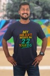 My Heart Beats In 22 Yards Classic Fit Navy Blue