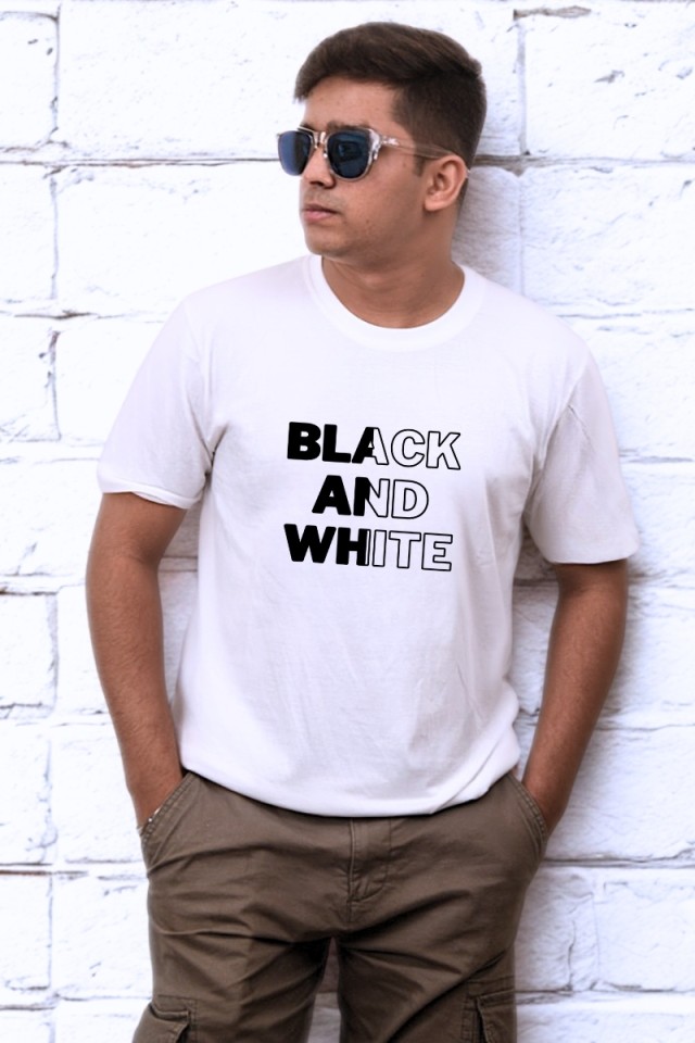 Black And White Classic Fit White