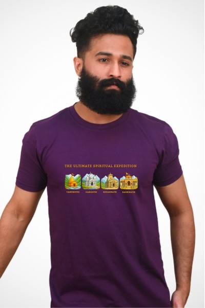 Char Dham Classic Fit Dark Purple