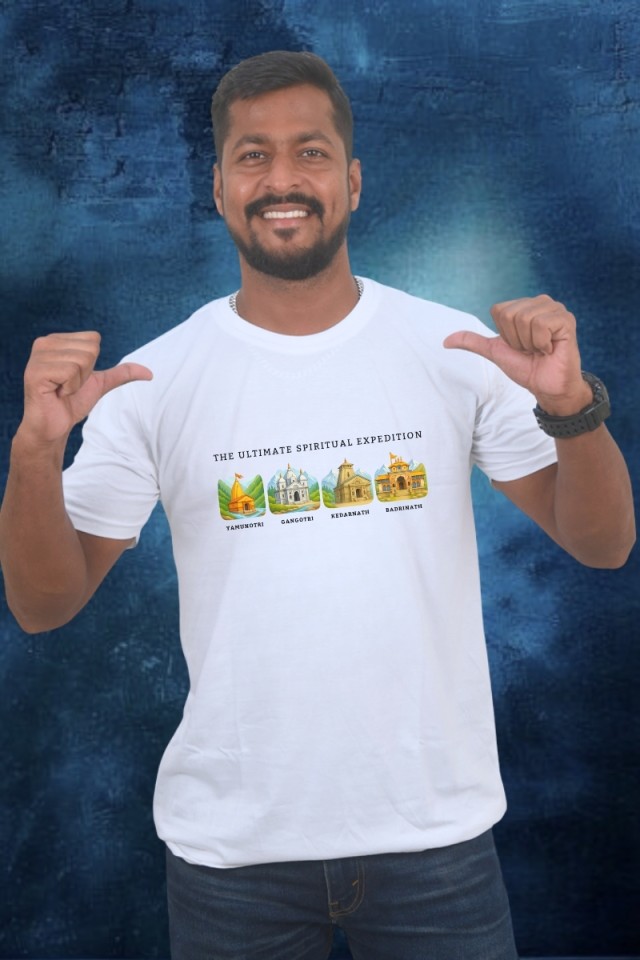 Char Dham Journey Classic Fit White