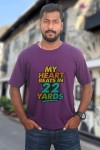 My Heart Beats In 22 Yards Classic Fit Dark Purple
