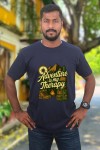 Adventure Is My Therapy Camping Classic Fit Navy Blue