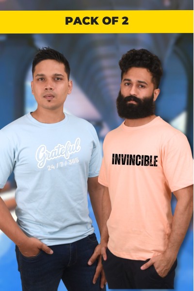 Pack of 2: Grateful + Invincible Classic Fit