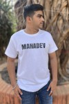Mahadev Black Classic Fit White