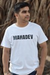 Mahadev Black Classic Fit White