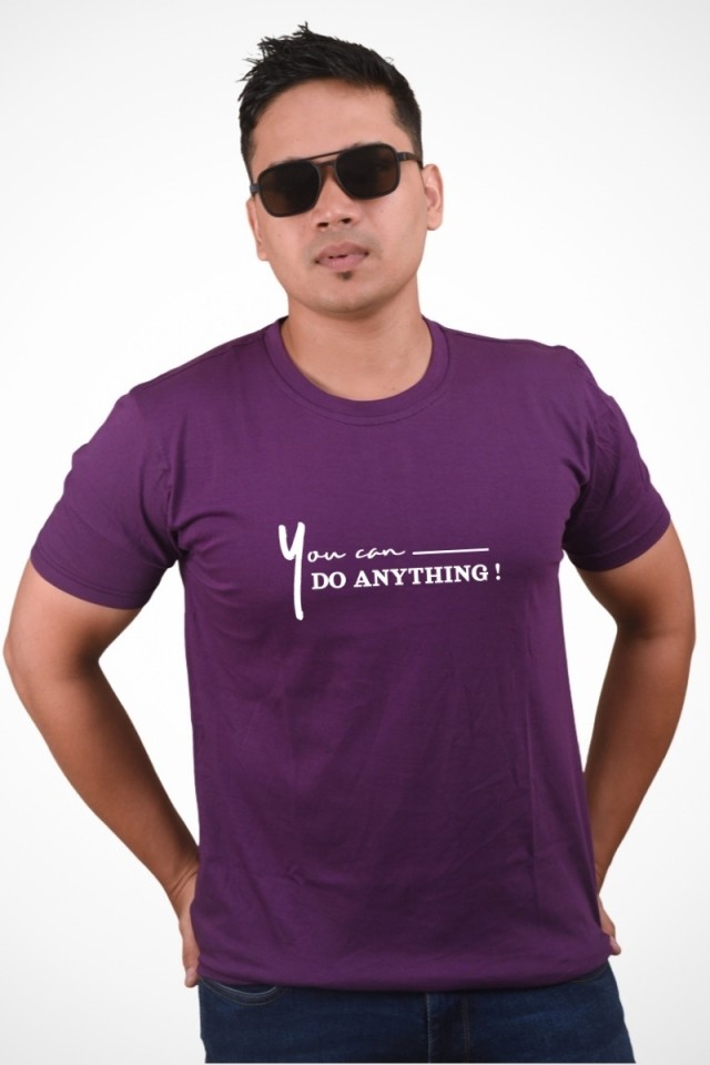 You Can Do Anything Classic Fit Dark Purple