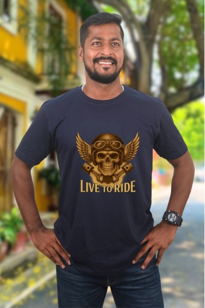Live To Ride Classic Fit Navy Blue