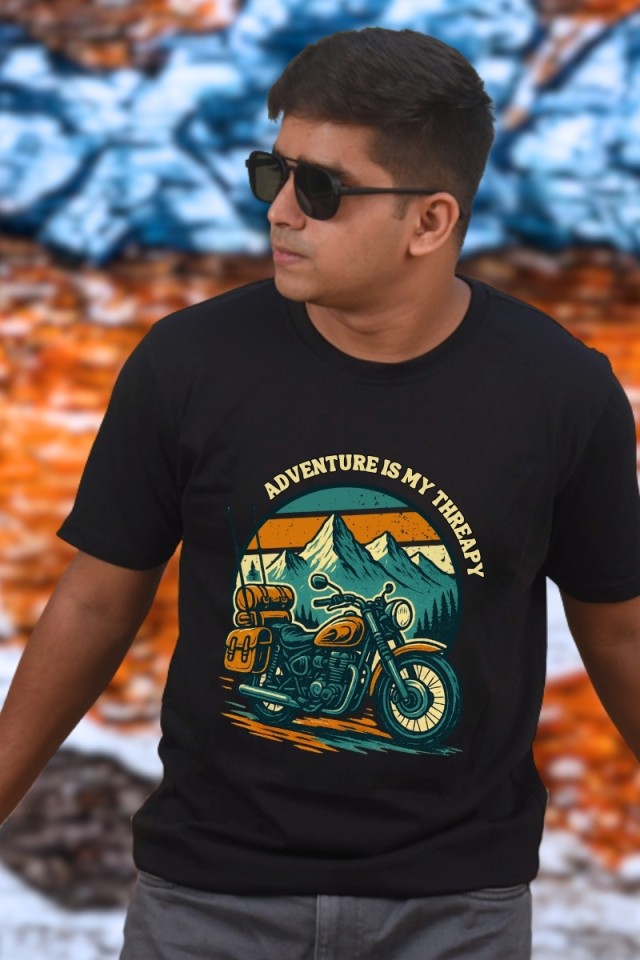 Adventure Is My Therapy Ride Classic Fit Black