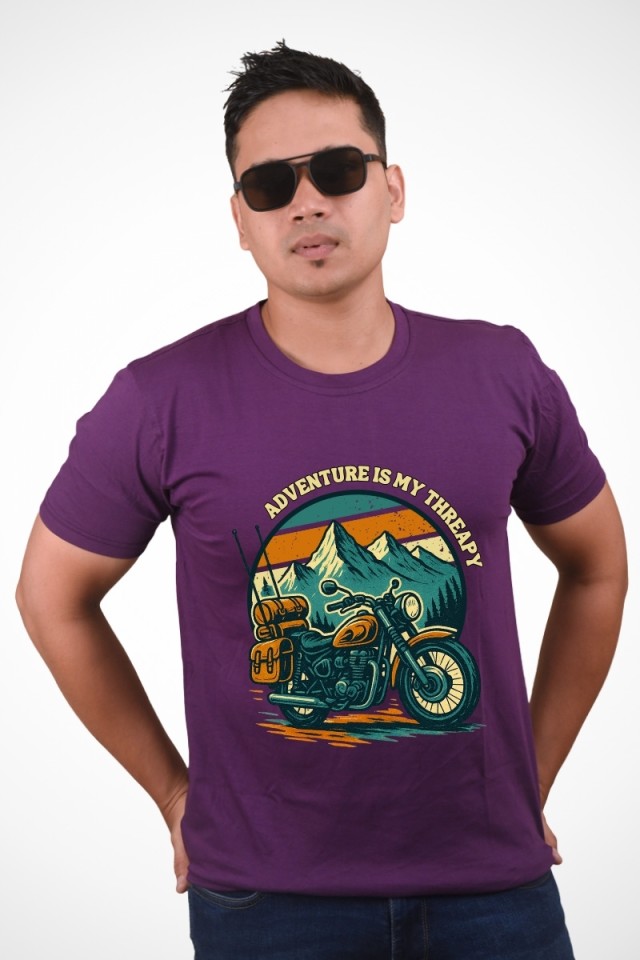 Adventure Is My Therapy Ride Classic Fit Dark Purple