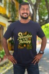 Adventure Is My Therapy Camping Classic Fit Navy Blue