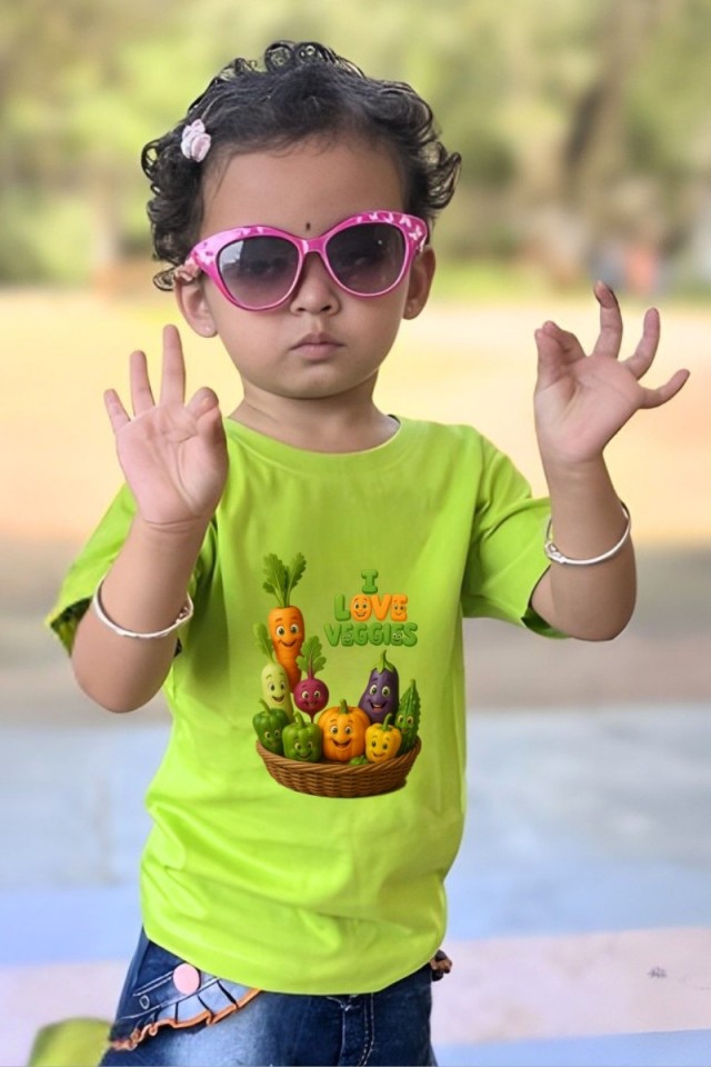 I Love Veggies Green