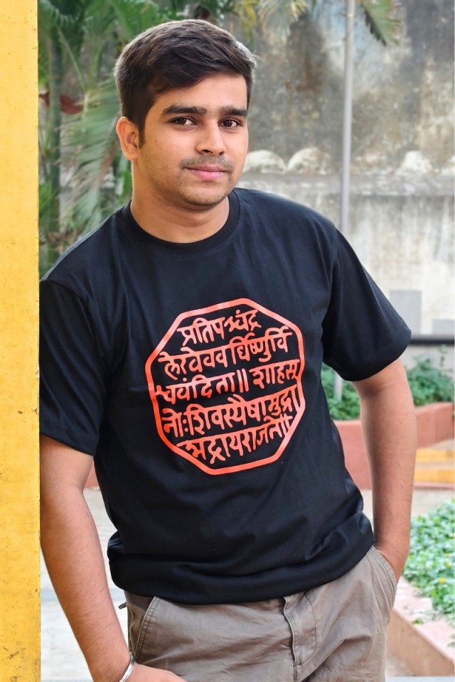Shivmudra Orange Classic Fit Black